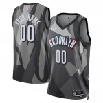 Maillot NBA Brooklyn Nets Personnalisable Nike 2024-25 City Edition Gris Swingman - Homme